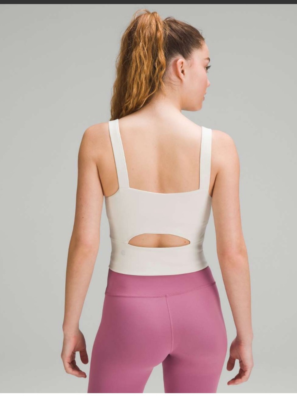Lululemon Wunder Train Straight Strap Tank Top size 10 Bone